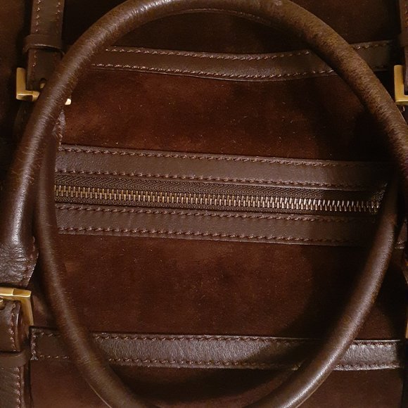 Burberry Suede Fringe Bag Satchel w/ Fringes - Picture 5 of 11